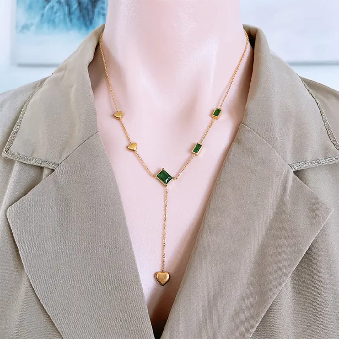 Emarld Heart necklace