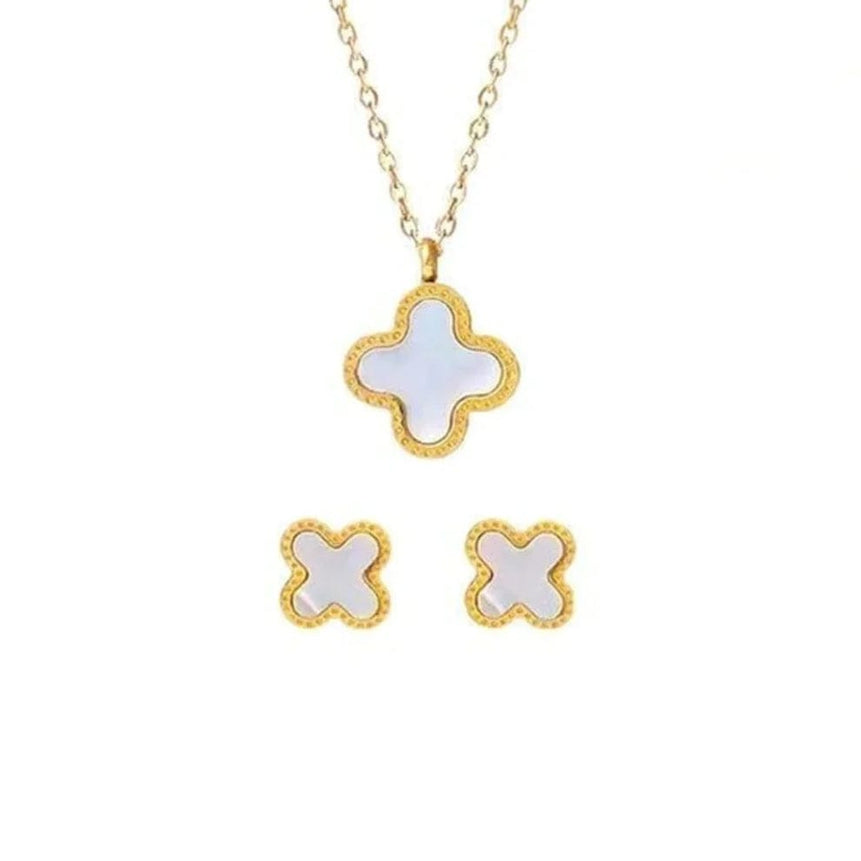 Four Leaf Clover Pendant & earing