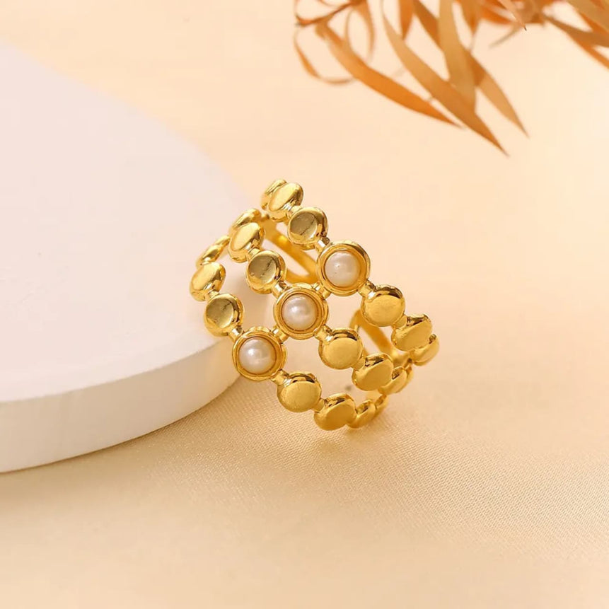Turkish White Ring (Adjustable)